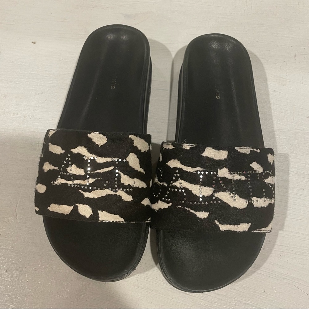 All saints leather slides